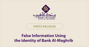 Fausse information utilisant l’identité de Bank Al-Maghrib