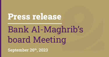 Bank Al-Maghrib Board Meeting - September 26, 2023