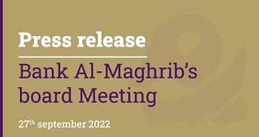 Bank Al-Maghrib Board Meeting - September 27, 2022