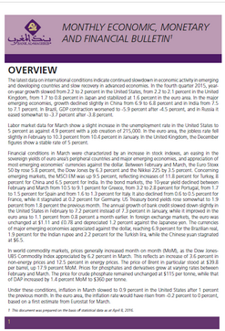 Monthly economic, monetary and financial bulletin - 2016