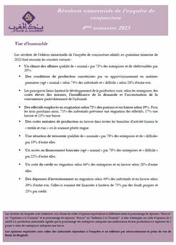 Résultats trimestriels de l’enquête de conjoncture - 2023