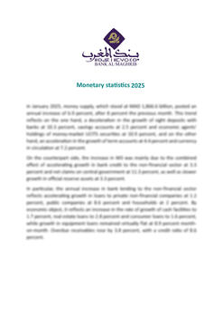 Indicateurs clés des statistiques monétaires - 2026