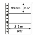 Pochette transparente pour billets de banque (3 compartiments)