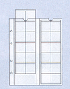 24-compartment sheets for coins, up to 34mm diameter